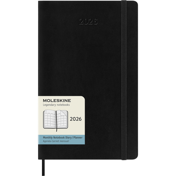 Kalender 12M Monthly 2026 Softcover Large Black i gruppen Papir & Blok / Kalendere / 12 mdr kalendere hos Pen Store (136097)