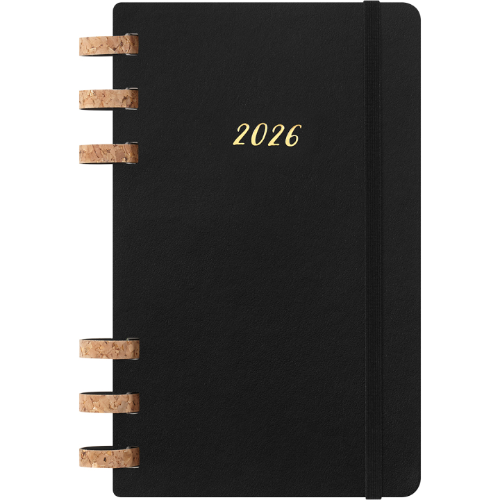 Kalender 12M Spiral Planner 2026 Large Black i gruppen Papir & Blok / Kalendere / 12 mdr kalendere hos Pen Store (136104)