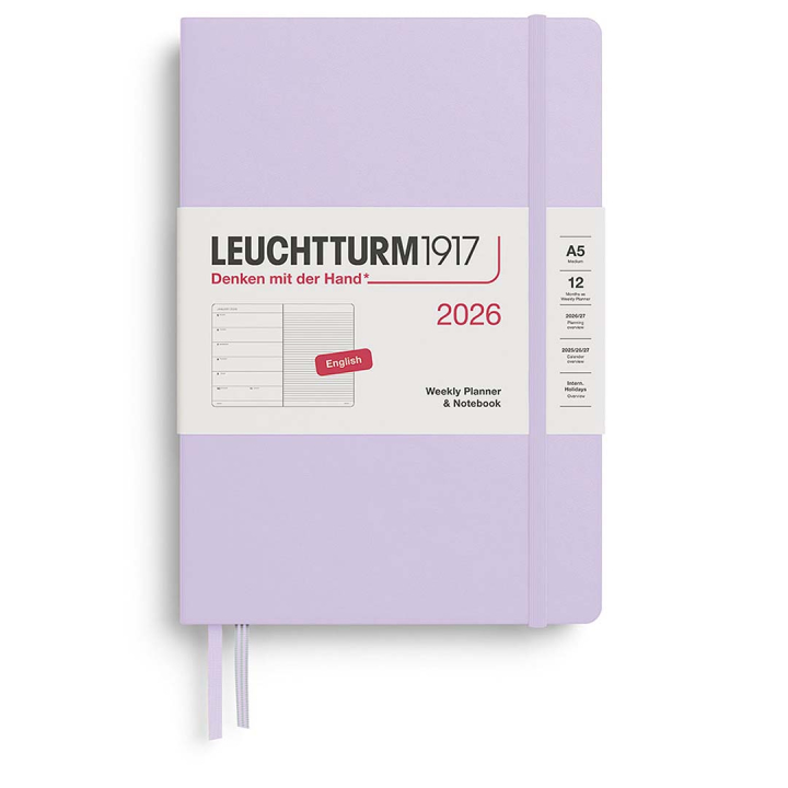 Kalender Weekly Planner & Notebook 2026 A5 Lilac i gruppen Papir & Blok / Kalendere / 12 mdr kalendere hos Pen Store (136218)
