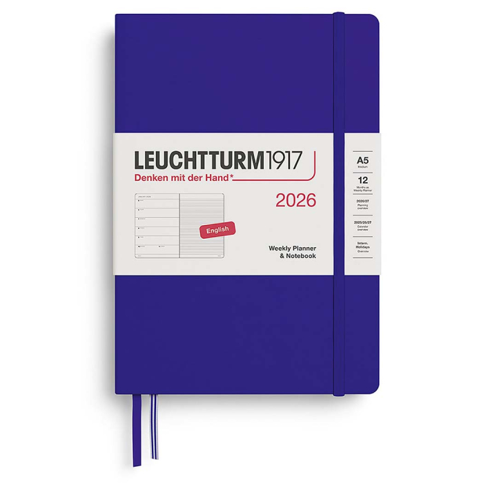 Kalender Weekly Planner & Notebook 2026 A5 Ink i gruppen Papir & Blok / Kalendere / 12 mdr kalendere hos Pen Store (136227)