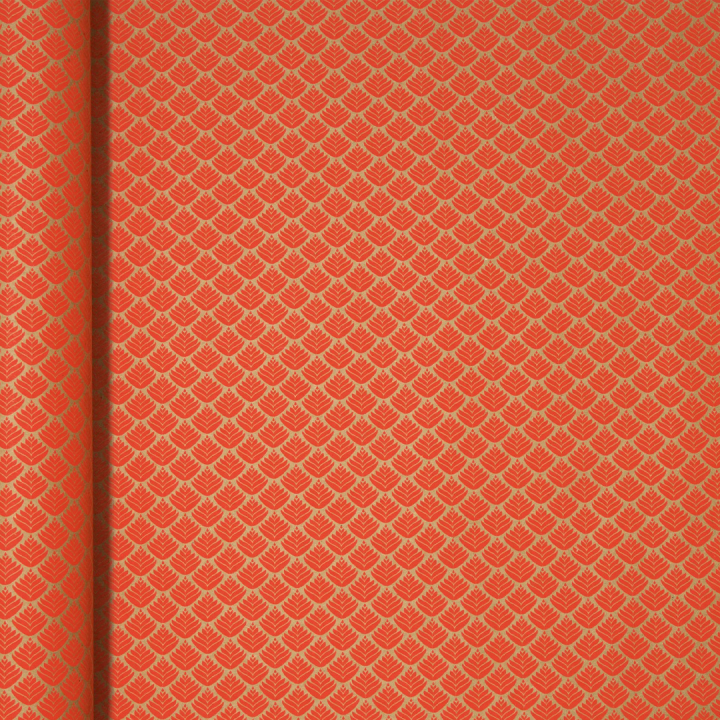 Gavepapir 35cm x 5m Kraft Røde Blomster i gruppen Hobby & Kreativitet / Højtider og sæsoner / Indpakning hos Pen Store (136355)