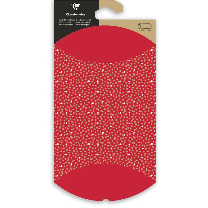 Gavefald 16x22cm Kraft stars i gruppen Hobby & Kreativitet / Højtider og sæsoner / Indpakning hos Pen Store (136358)