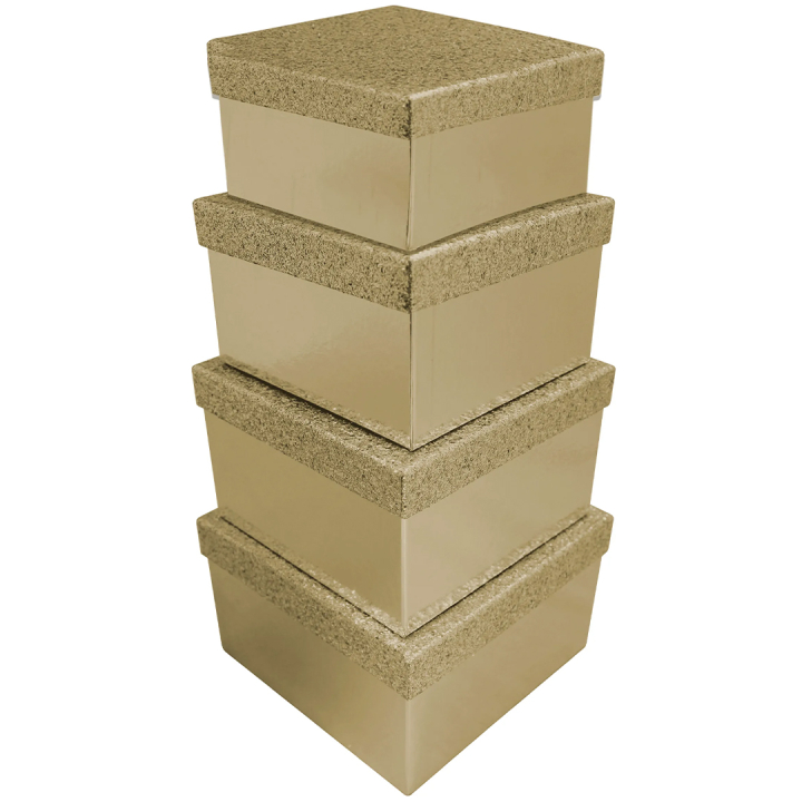 Gaveæske Guld 4-sæt i gruppen Hobby & Kreativitet / Højtider og sæsoner / Indpakning hos Pen Store (136416)