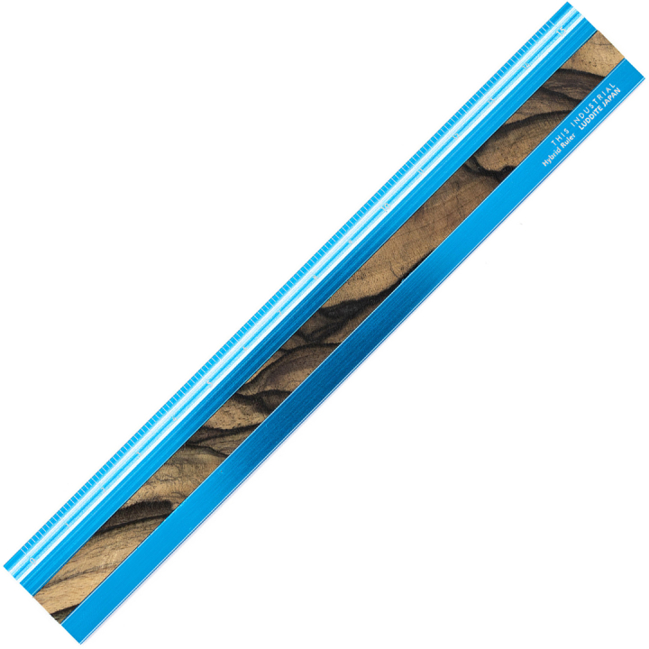 Lineal Aluminium/Træ 15 cm Turquoise/Pale Moon Ebony i gruppen Hobby & Kreativitet / Hobbytilbehør / Linealer hos Pen Store (136449)