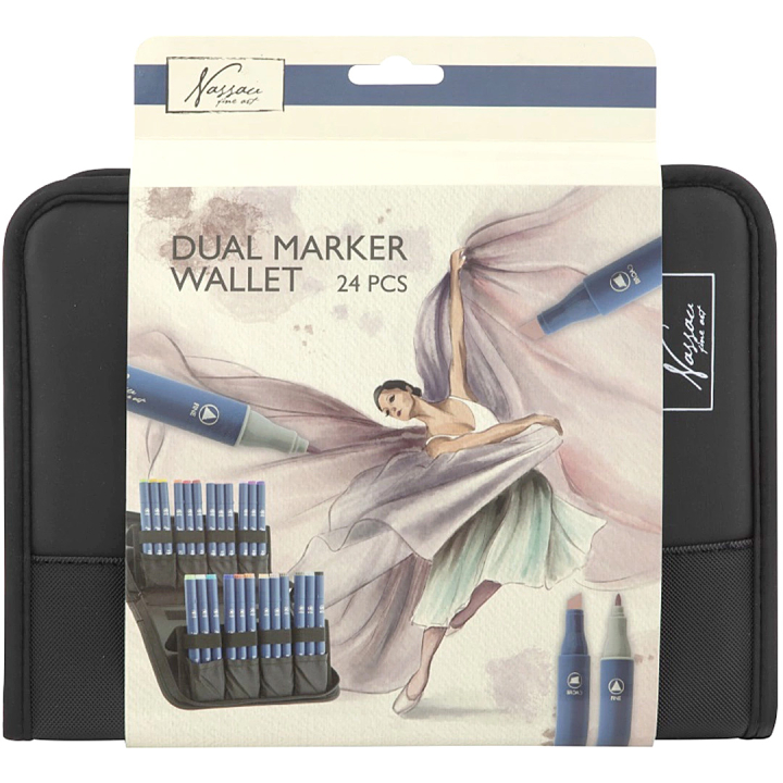 Marker Wallet 24 Penne i gruppen Penne / Kunstnerpenne / Illustrationmarkers hos Pen Store (136611)