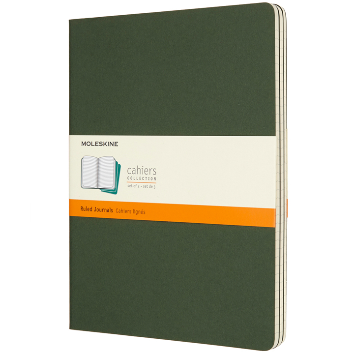 Cahier Notebook XL Green Linjeret i gruppen Papir & Blokke / Skriv og noter / Notesbøger hos Pen Store (136814)