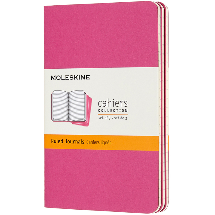 Cahier Notebook Pocket Pink Linjeret i gruppen Papir & Blokke / Skriv og noter / Notesbøger hos Pen Store (136818)
