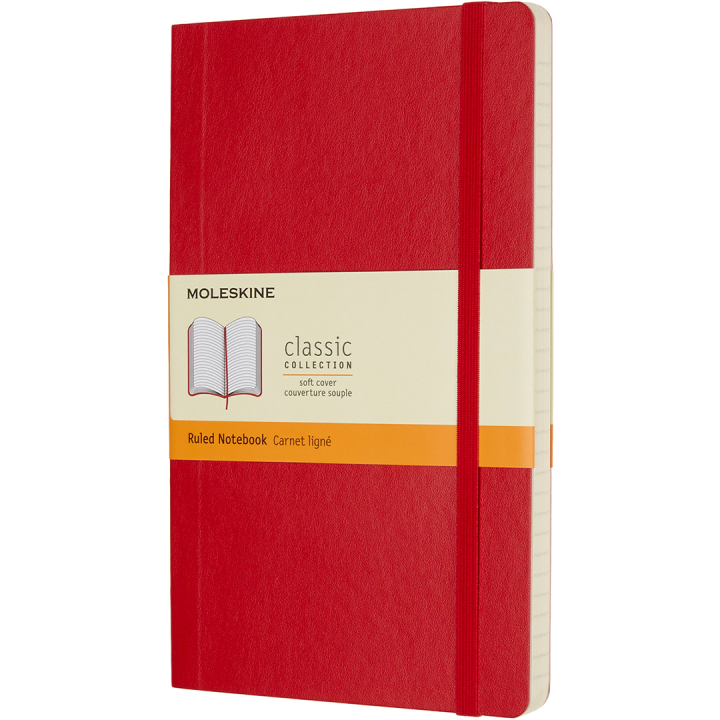 Classic Soft Cover Notebook Large Red i gruppen Papir & Blok / Skriv og noter / Notesbøger hos Pen Store (136830_r)