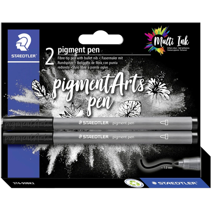 Pigment Arts Pen Sort 2-pak i gruppen Penne / Kunstnerpenne / Tusser hos Pen Store (136854)