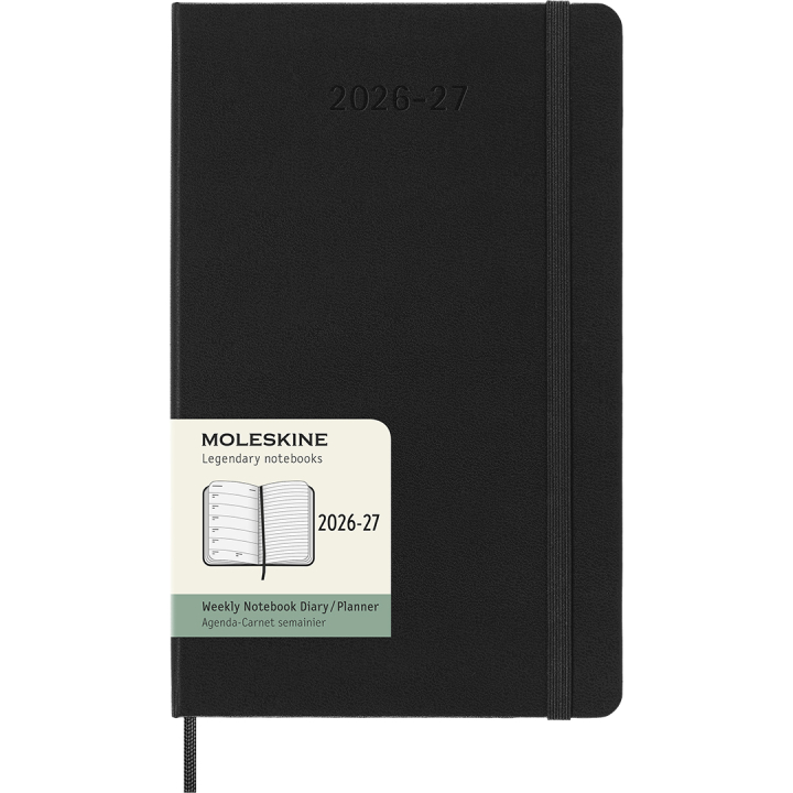 Kalender 18M WeekNote Hard Cover Large Black i gruppen Papir & Blokke / Kalendere / 18 mdr kalendere hos Pen Store (137011)