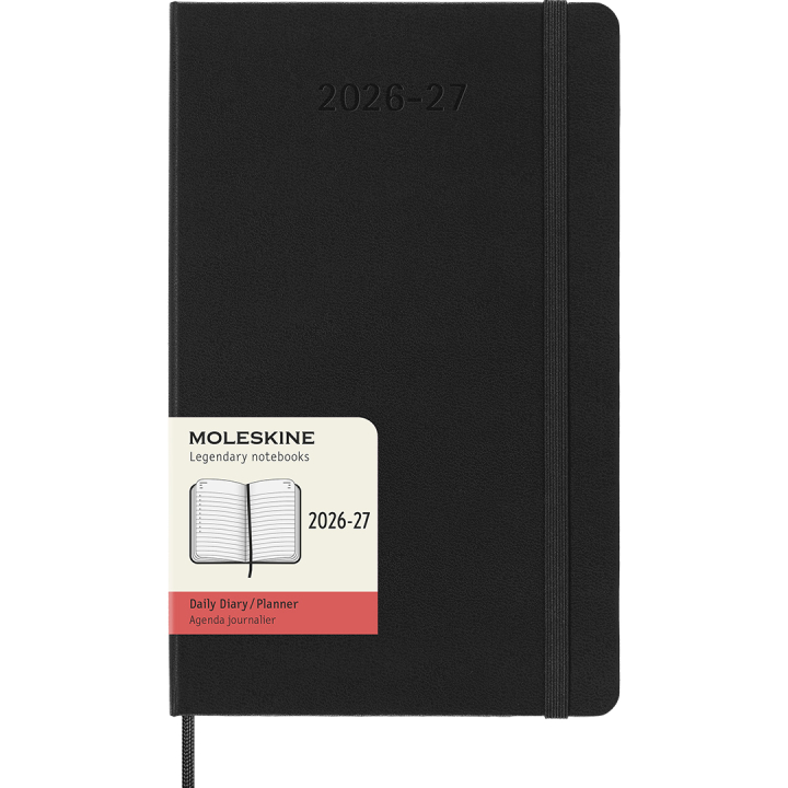 Kalender 18M Daily Hard Cover Large Black i gruppen Papir & Blokke / Kalendere / 18 mdr kalendere hos Pen Store (137016)