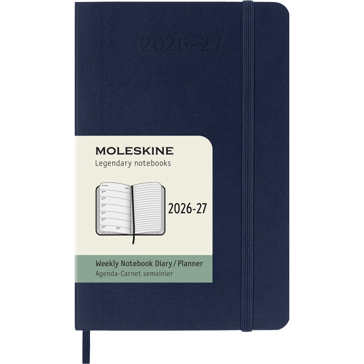 Kalender 18M WeekNote Soft Cover Pocket Sapphire Blue i gruppen Papir & Blokke / Kalendere / 18 mdr kalendere hos Pen Store (137018)