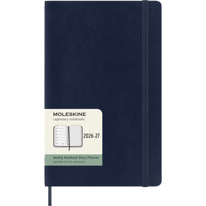 Kalender 18M WeekNote Soft Cover Large Sapphire Blue i gruppen Papir & Blokke / Kalendere / 18 mdr kalendere hos Pen Store (137019)