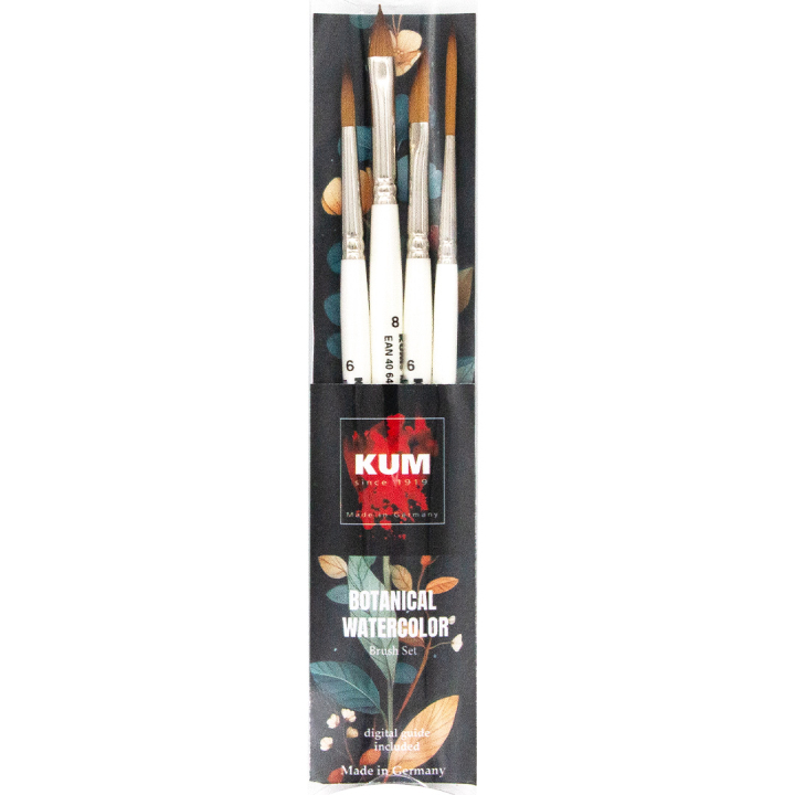 Syntetpensler Akvarel Botanisk 4-sæt i gruppen Kunstnerartikler / Pensler / Akvarelpensler hos Pen Store (137036)