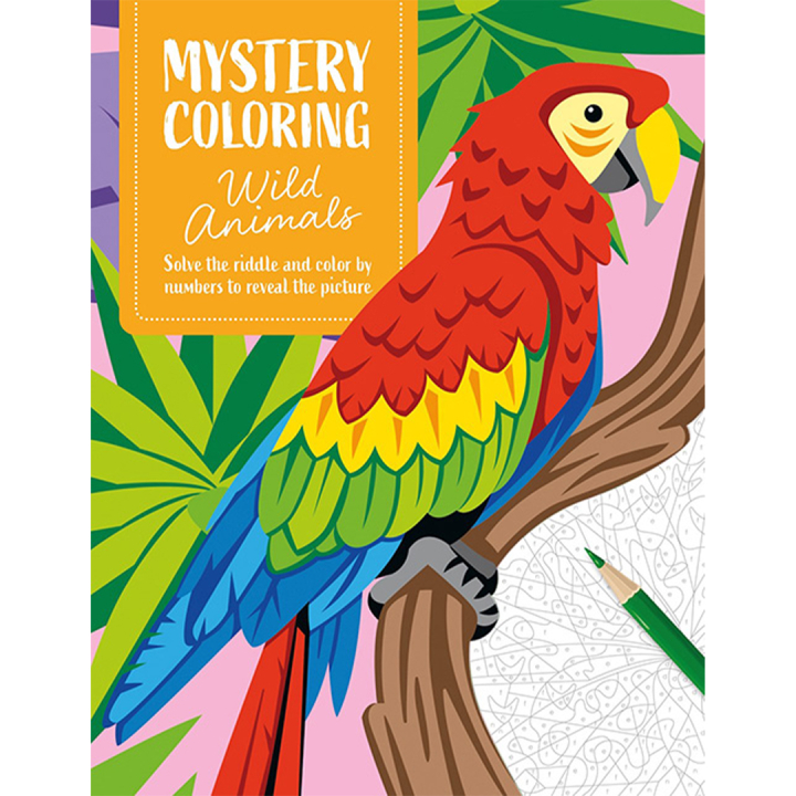 Mystery Coloring Wild Animals i gruppen Hobby & Kreativitet / Bøger / Malebøger til voksne hos Pen Store (137183)
