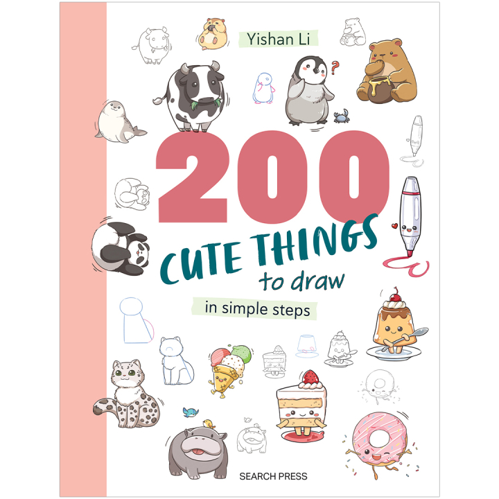200 Cute Things to Draw i gruppen Hobby & Kreativitet / Bøger / Instruktionsbøger hos Pen Store (137199)