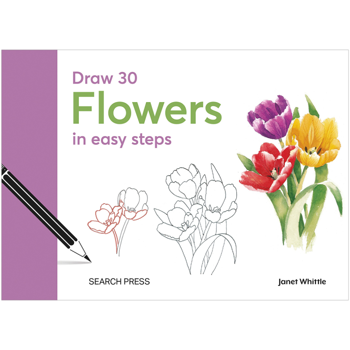 Draw 30: Flowers i gruppen Hobby & Kreativitet / Bøger / Instruktionsbøger hos Pen Store (137215)