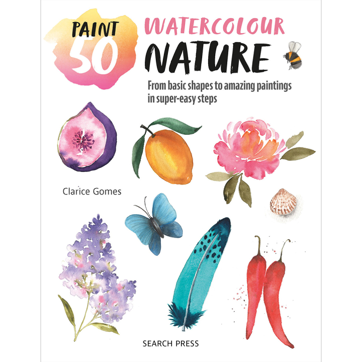 Paint 50: Watercolour Nature i gruppen Hobby & Kreativitet / Bøger / Instruktionsbøger hos Pen Store (137229)