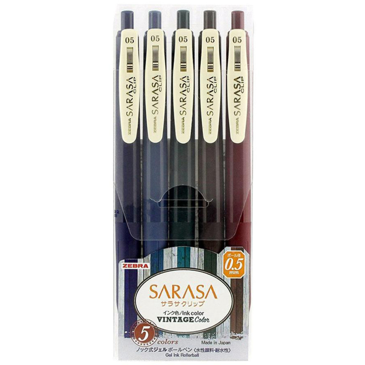 Sarasa Clip Vintage A 5-pak i gruppen Penne / Skrive / Gelpenne hos Pen Store (137259)