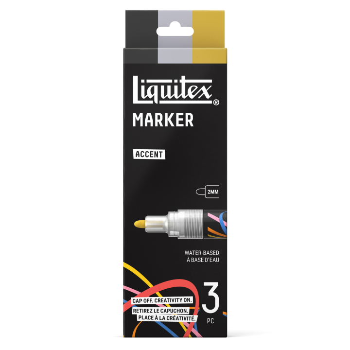 Marker Accent 3-sæt i gruppen Penne / Kunstnerpenne / Akrylmarkers hos Pen Store (137368)