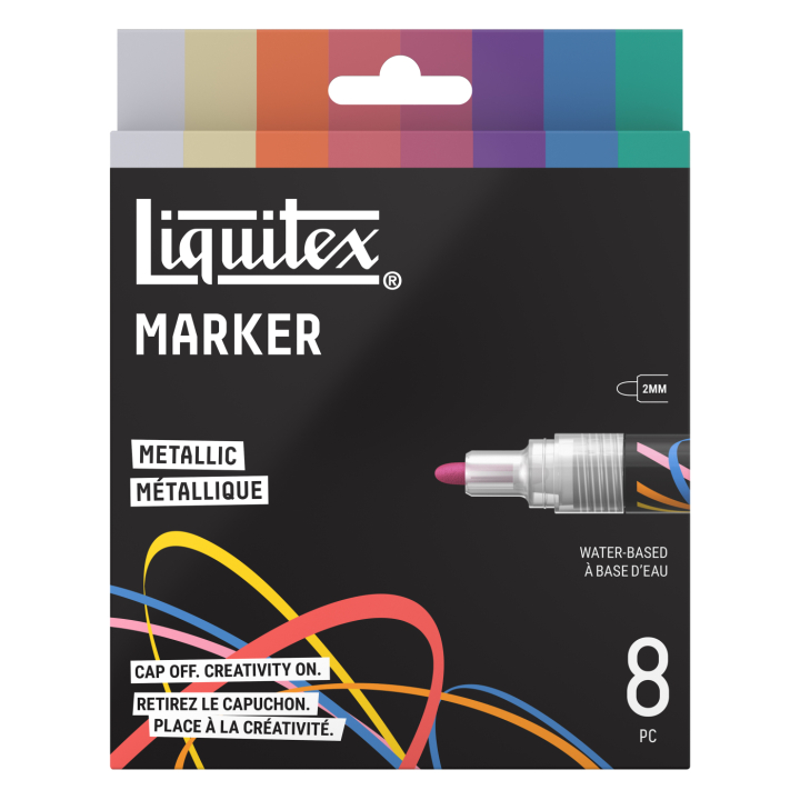 Marker Metallic 8-sæt i gruppen Penne / Kunstnerpenne / Akrylmarkers hos Pen Store (137373)