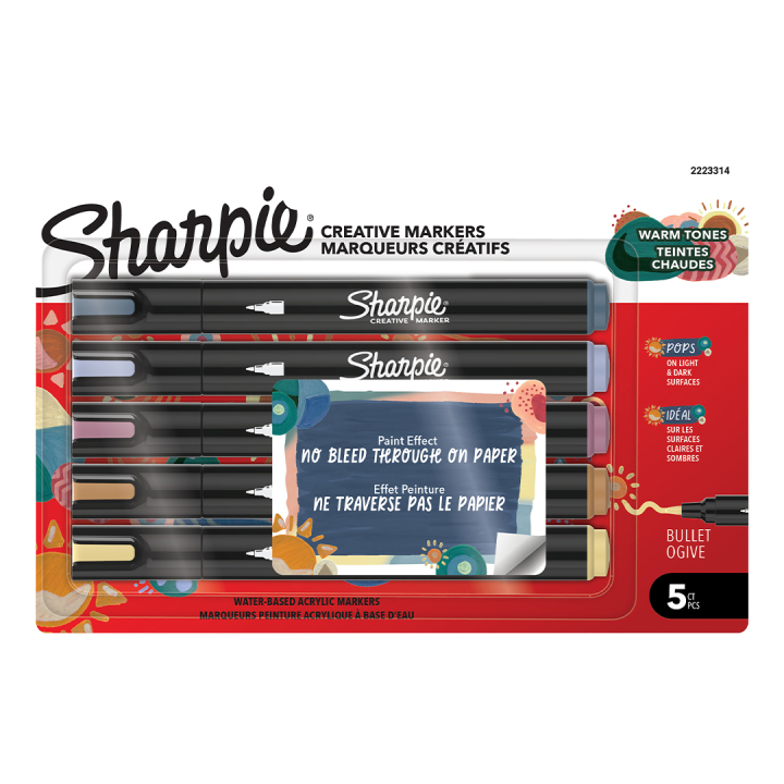 Creative Marker Bullet Tip 5-pack Warm Tones i gruppen Penne / Kunstnerpenne / Akrylmarkers hos Pen Store (137404)