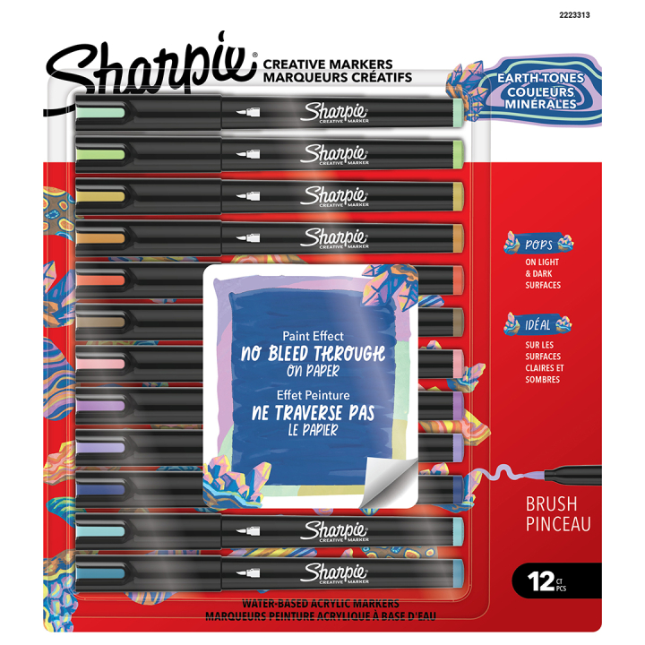 Creative Marker Brush Tip 12‑pakke Earth Tones i gruppen Penne / Kunstnerpenne / Akrylmarkers hos Pen Store (137406)