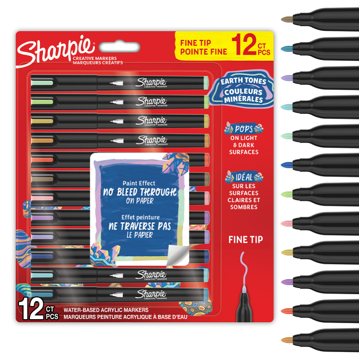 Creative Marker Fine Tip 12‑pakke Earth Tones i gruppen Penne / Kunstnerpenne / Akrylmarkers hos Pen Store (137407)