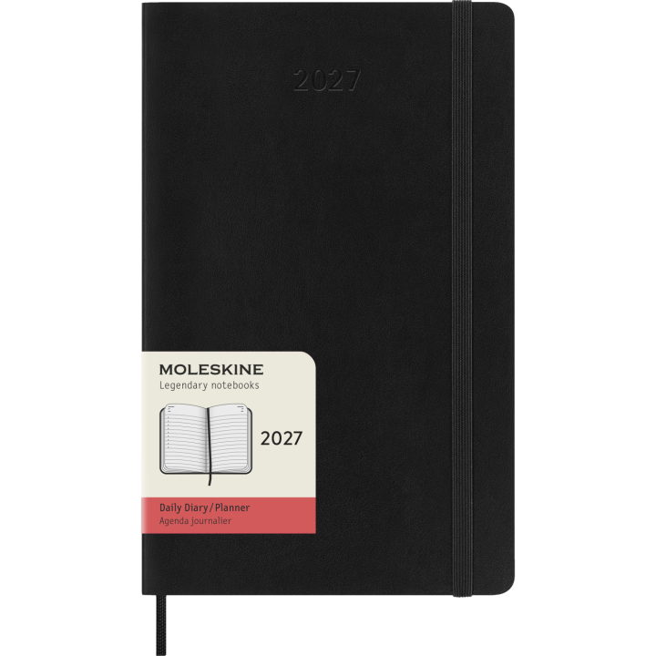 Kalender 12M Daily 2027 Softcover Large Black i gruppen Papir & Blokke / Kalendere / 12 mdr kalendere hos Pen Store (137424)