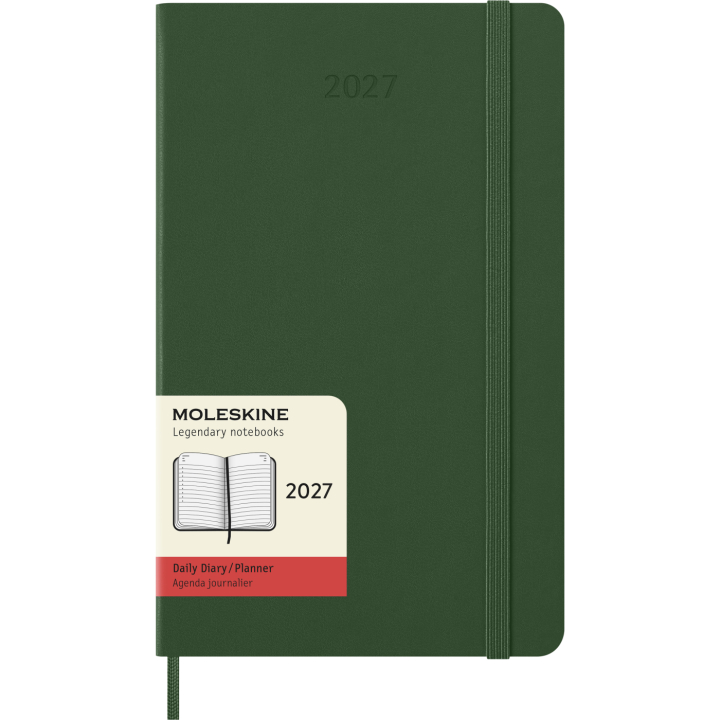 Kalender 12M Daily 2027 Hardcover Large Myrtle Green i gruppen Papir & Blokke / Kalendere / 12 mdr kalendere hos Pen Store (137425)