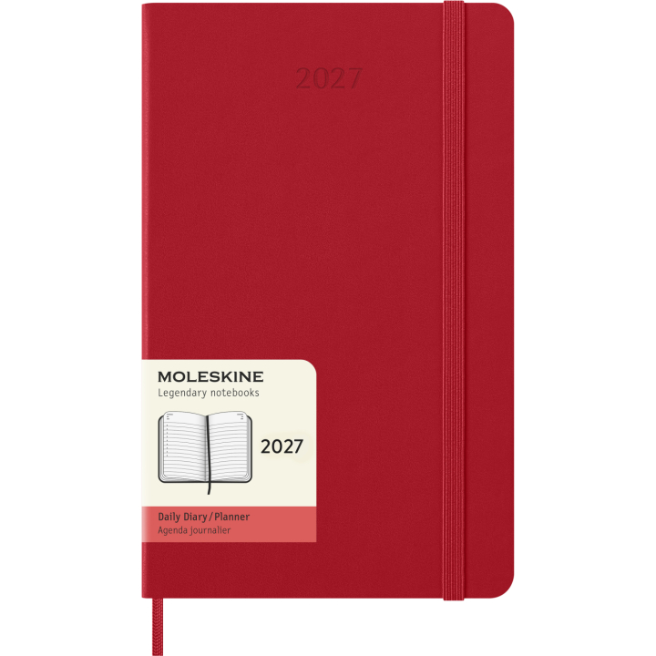 Kalender 12M Daily 2027 Hardcover Large Red i gruppen Papir & Blokke / Kalendere / 12 mdr kalendere hos Pen Store (137426)