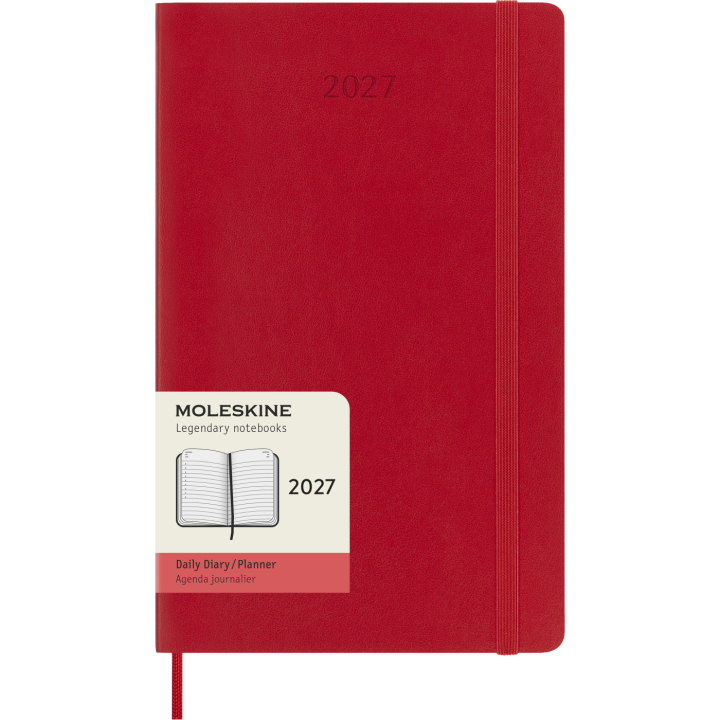 Kalender 12M Daily 2027 Softcover Large Red i gruppen Papir & Blokke / Kalendere / 12 mdr kalendere hos Pen Store (137427)