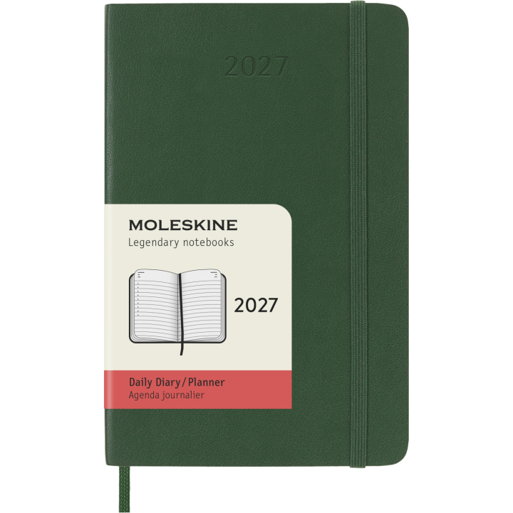Kalender 12M Daily 2027 Softcover Pocket Myrtle Green i gruppen Papir & Blokke / Kalendere / 12 mdr kalendere hos Pen Store (137431)