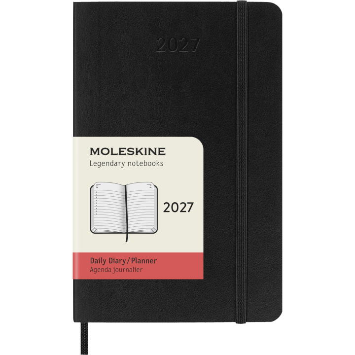 Kalender 12M Daily 2027 Softcover Pocket Black i gruppen Papir & Blokke / Kalendere / 12 mdr kalendere hos Pen Store (137433)