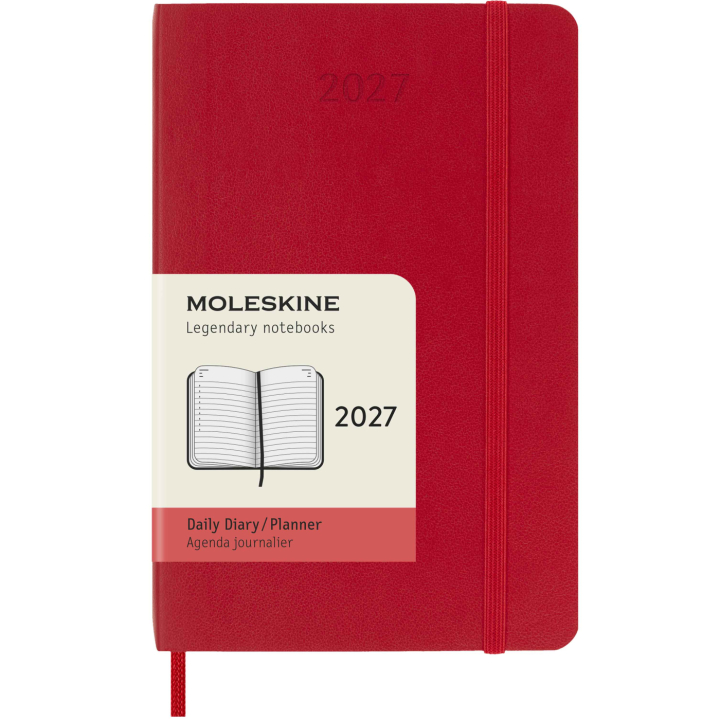Kalender 12M Daily 2027 Softcover Pocket Red i gruppen Papir & Blokke / Kalendere / 12 mdr kalendere hos Pen Store (137436)