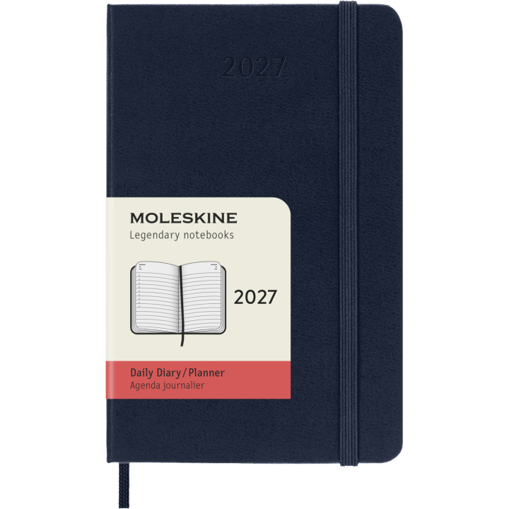 Kalender 12M Daily 2027 Hardcover Pocket Sapphire Blue i gruppen Papir & Blokke / Kalendere / 12 mdr kalendere hos Pen Store (137437)