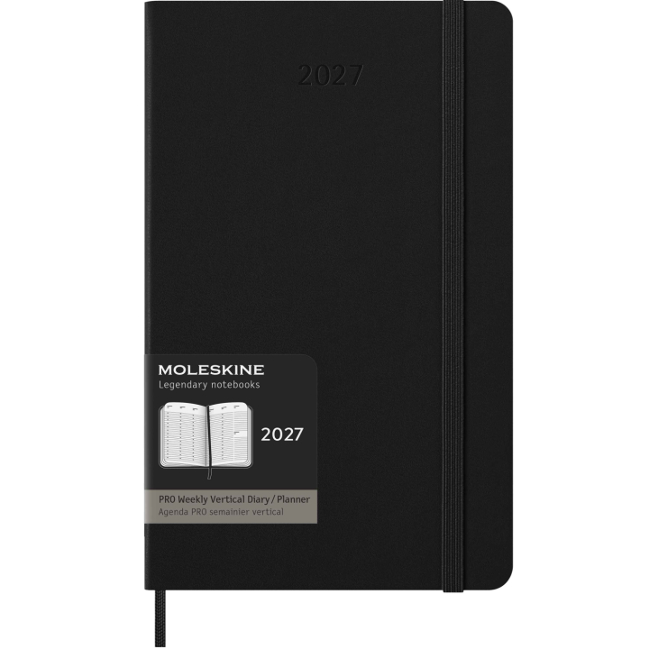 Kalender 12M Weekly Vertical PRO 2027 Hardcover Large Black i gruppen Papir & Blokke / Kalendere / 12 mdr kalendere hos Pen Store (137442)