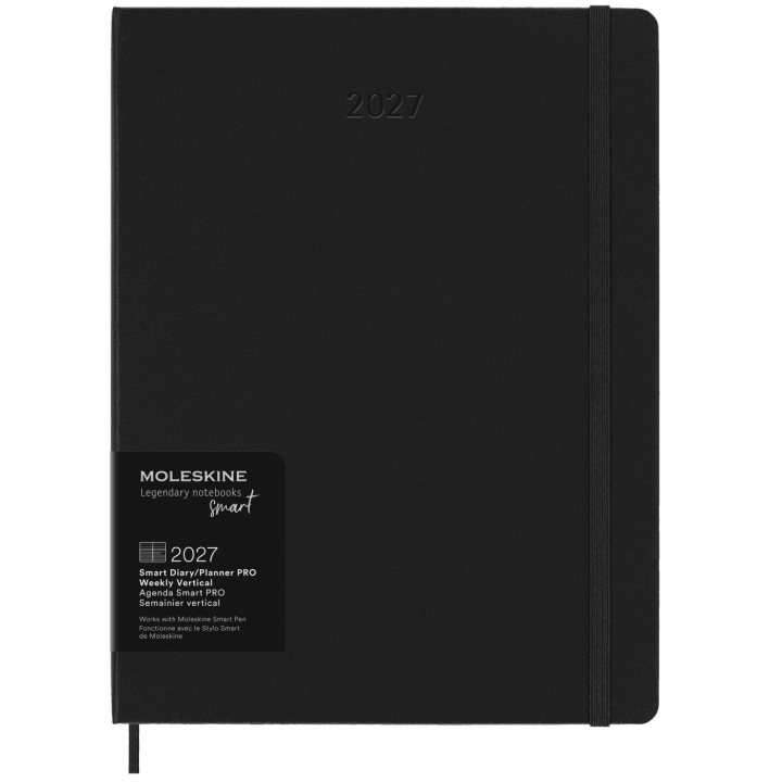 Kalender 12M Smart PRO Digital Weekly Vertical 2027 XL Black i gruppen Papir & Blokke / Kalendere / 12 mdr kalendere hos Pen Store (137444)