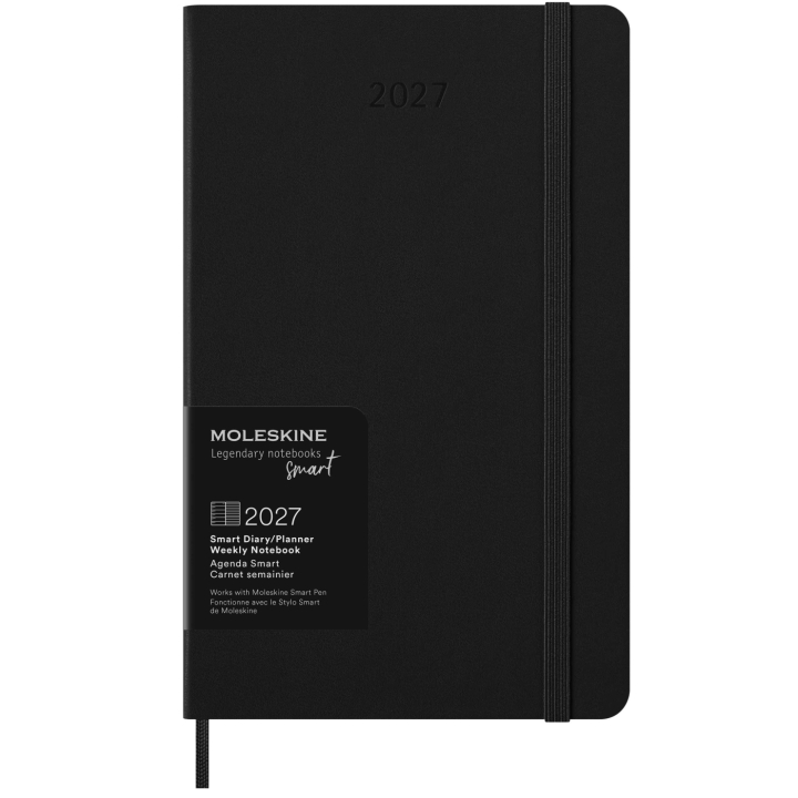 Kalender 12M Smart PRO Digital Weekly Note 2027 Large Black i gruppen Papir & Blokke / Kalendere / 12 mdr kalendere hos Pen Store (137445)