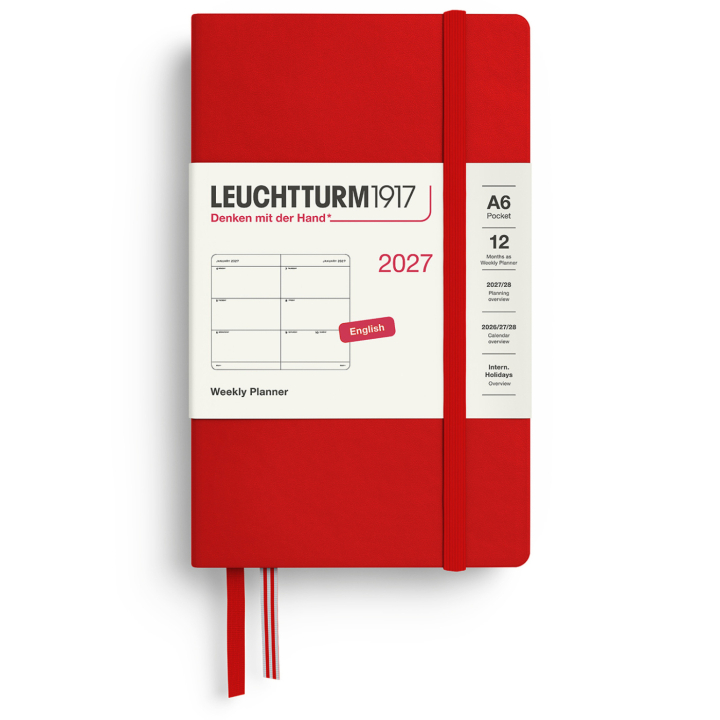 Kalender Weekly Planner 2027 A6 Cherry i gruppen Papir & Blokke / Kalendere / 12 mdr kalendere hos Pen Store (137481)