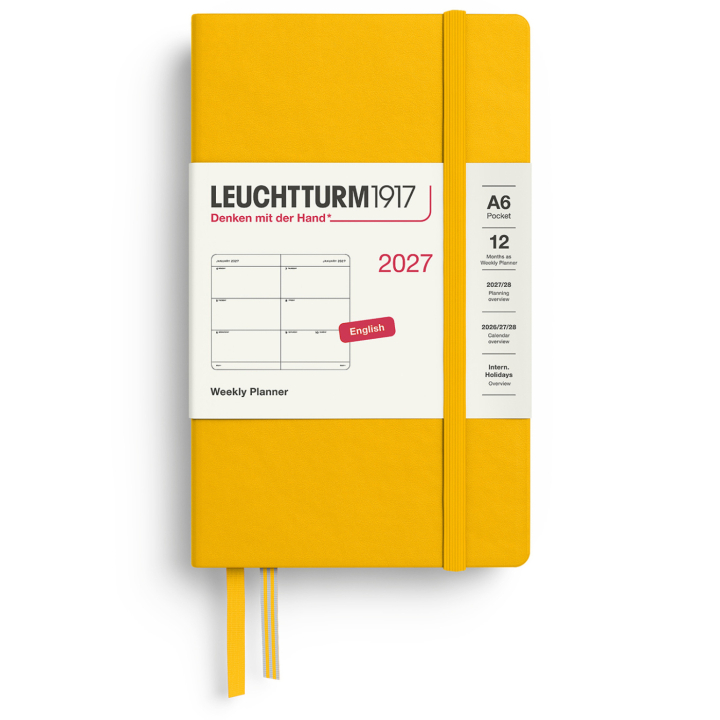 Kalender Weekly Planner 2027 A6 Sunflower i gruppen Papir & Blokke / Kalendere / 12 mdr kalendere hos Pen Store (137482)