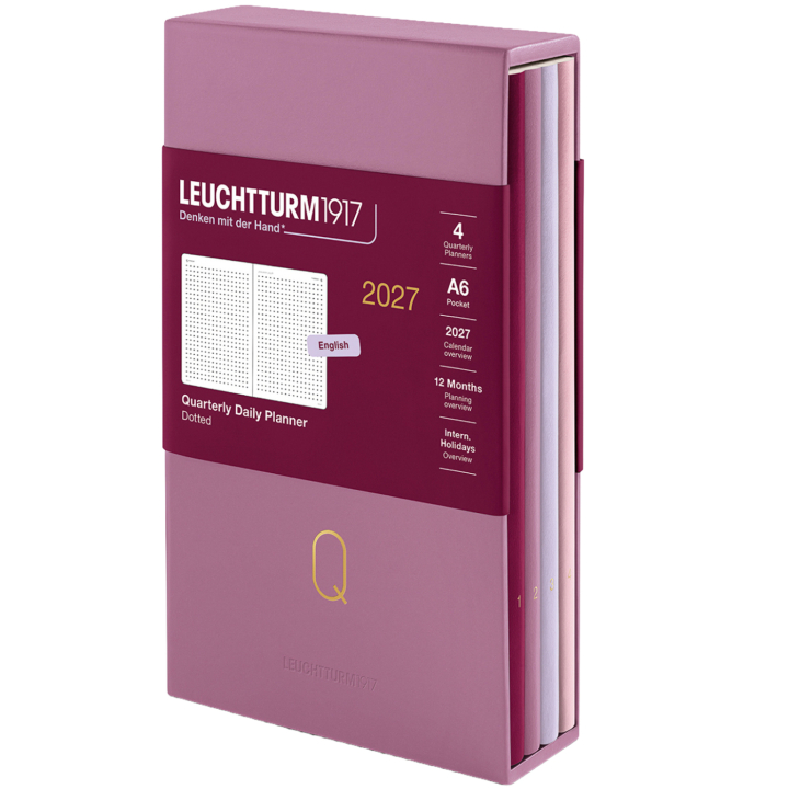 Kalender Quarterly Planner 2027 Shades of Rose i gruppen Papir & Blokke / Kalendere / 12 mdr kalendere hos Pen Store (137524)