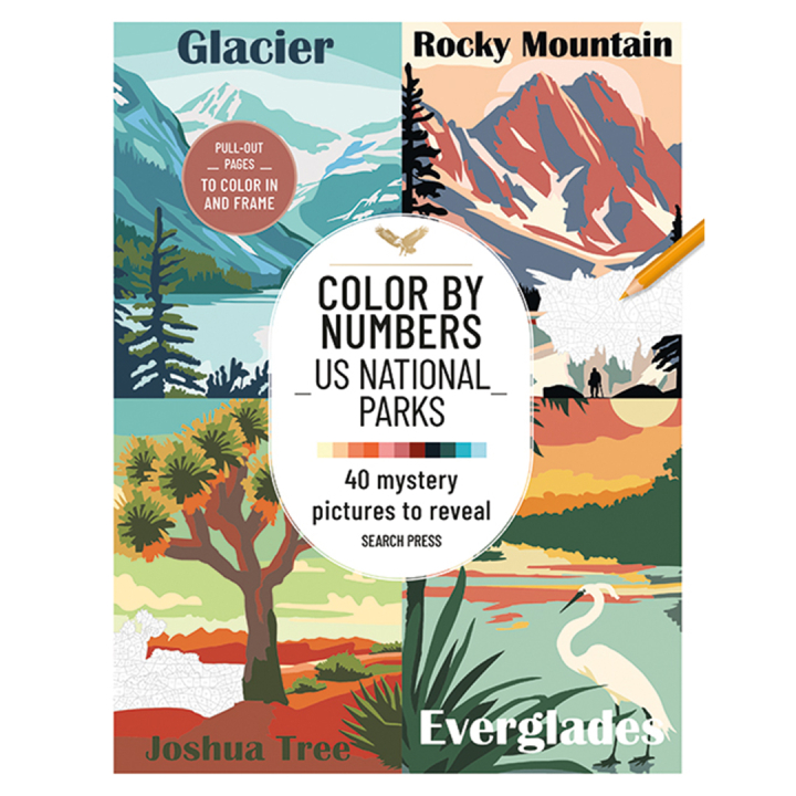 Color by Numbers: US National Parks i gruppen Hobby & Kreativitet / Bøger / Instruktionsbøger hos Pen Store (137576)