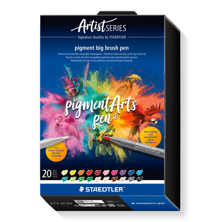 Pigment Arts Big Brush Pen 20-sæt + i gruppen Penne / Kunstnerpenne / Penselpenne hos Pen Store (137631)