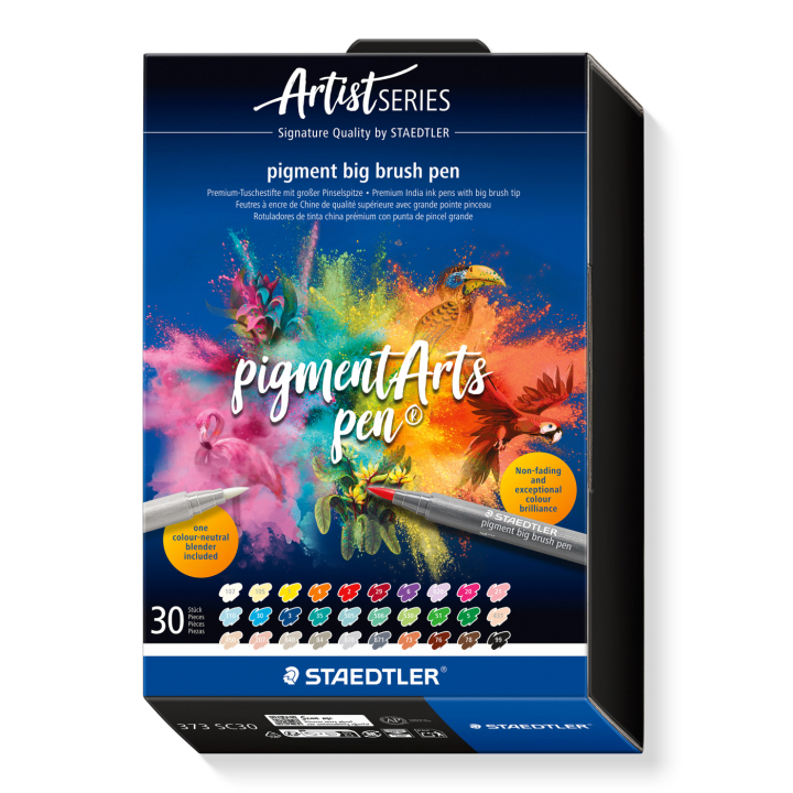 Pigment Arts Big Brush Pen 30-sæt + i gruppen Penne / Kunstnerpenne / Penselpenne hos Pen Store (137632)