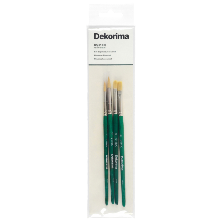 Syntetiske pensler Universal 4-sæt i gruppen Kunstnerartikler / Pensler / Akrylpensler hos Pen Store (137637)