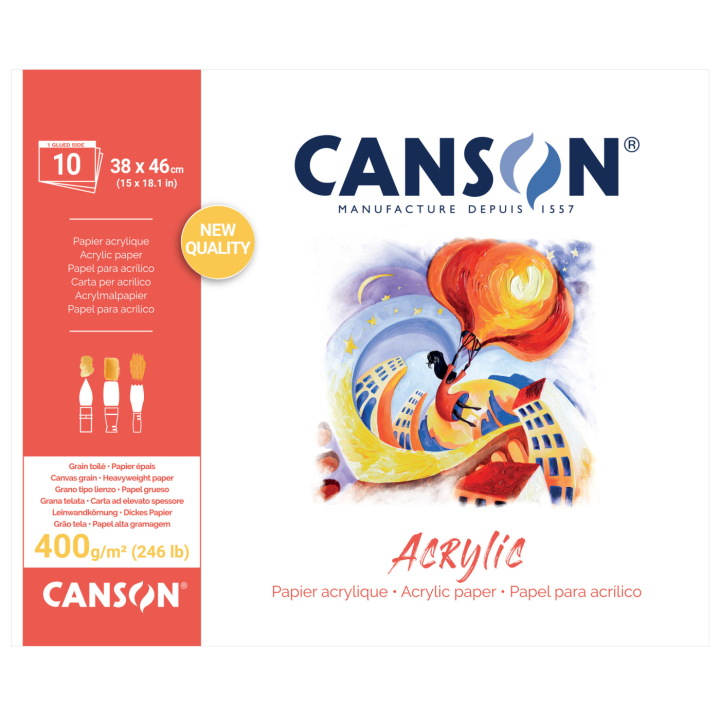 Akrylblok 36x48 400g i gruppen Papir & Blokke / Kunstnerblokke / Akrylblokke hos Pen Store (137662)