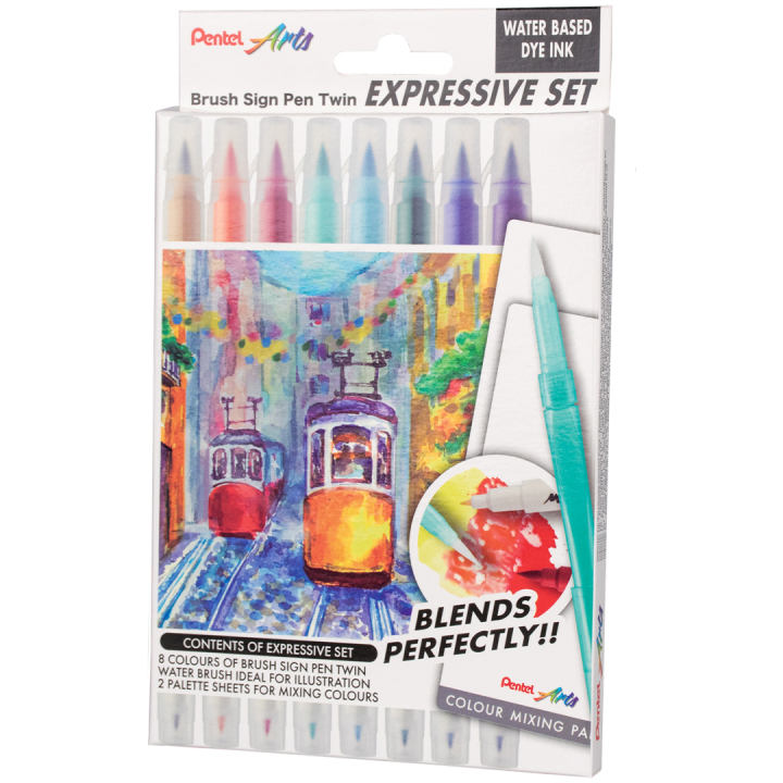Brush Sign Pen Twin Expressive Set i gruppen Penne / Kunstnerpenne / Penselpenne hos Pen Store (137668)