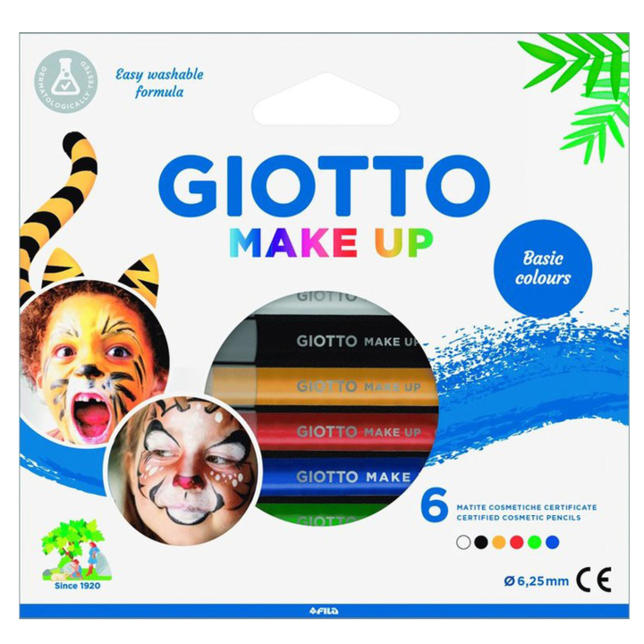 Ansigtsmalingsblyanter Make Up Classic 6-pak i gruppen Kids / Farve og maling til børn / Ansigtsfarve hos Pen Store (137670)