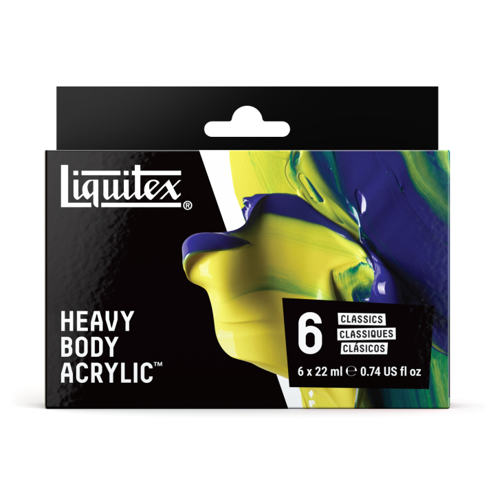 Akrylmaling Heavy Body Colour Set 6x22 ml i gruppen Kunstnerartikler / Kunstnerfarver / Akrylmaling hos Pen Store (137847)